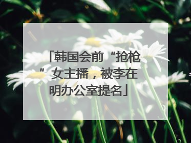韩国会前“抢枪”女主播，被李在明办公室提名