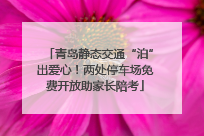 青岛静态交通“泊”出爱心！两处停车场免费开放助家长陪考
