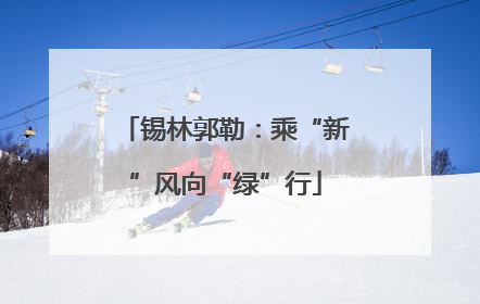 锡林郭勒：乘“新”风向“绿”行