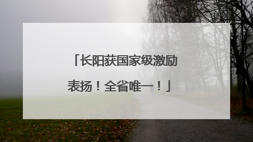 长阳获国家级激励表扬！全省唯一！