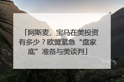 阿斯麦、宝马在美投资有多少？欧盟紧急“盘家底”准备与美谈判