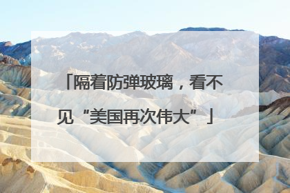 隔着防弹玻璃，看不见“美国再次伟大”