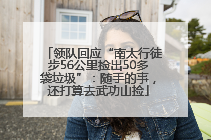 领队回应“南太行徒步56公里捡出50多袋垃圾”：随手的事，还打算去武功山捡