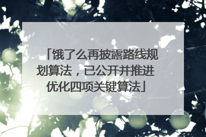 饿了么再披露路线规划算法，已公开并推进优化四项关键算法