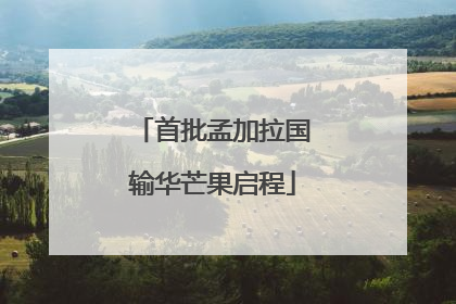 首批孟加拉国输华芒果启程