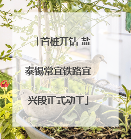首桩开钻 盐泰锡常宜铁路宜兴段正式动工
