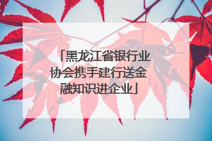 黑龙江省银行业协会携手建行送金融知识进企业