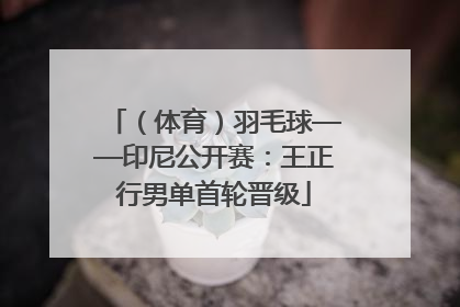 （体育）羽毛球——印尼公开赛：王正行男单首轮晋级