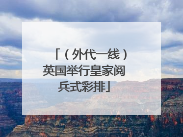 （外代一线）英国举行皇家阅兵式彩排