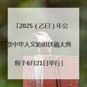2025（乙巳）年公祭中华人文始祖伏羲大典将于6月21日举行