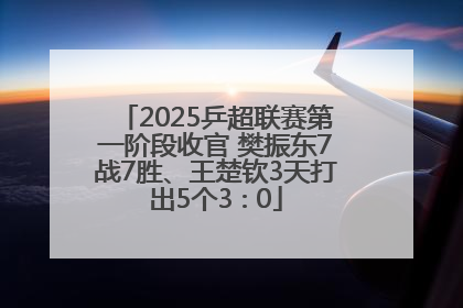 2025乒超联赛第一阶段收官 樊振东7战7胜、王楚钦3天打出5个3∶0