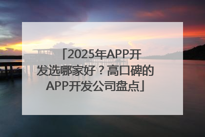 2025年APP开发选哪家好？高口碑的APP开发公司盘点