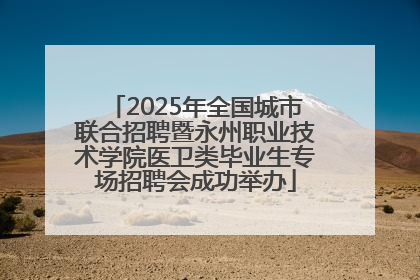 2025年全国城市联合招聘暨永州职业技术学院医卫类毕业生专场招聘会成功举办