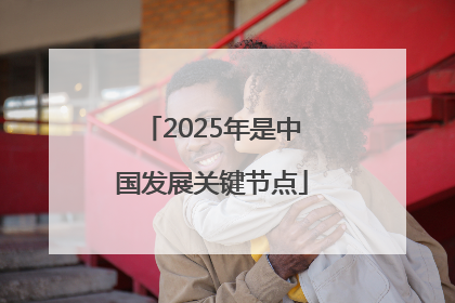 2025年是中国发展关键节点
