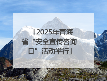 2025年青海省“安全宣传咨询日”活动举行