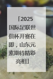 2025国际足联世俱杯开赛在即，山东元素期待精彩亮相