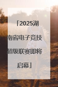 2025湖南省电子竞技超级联赛即将启幕