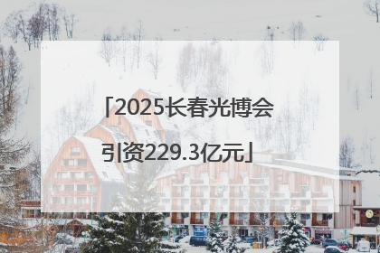 2025长春光博会引资229.3亿元