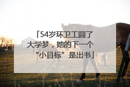 54岁环卫工圆了大学梦，她的下一个“小目标”是出书